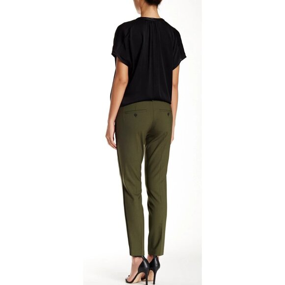 NWT Vince Side Strapping Tuxedo Trouser in Fir Tree Stretch Wool Pants 4 - Picture 10 of 10